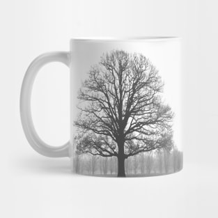 nature environmental awareness black and white tree silhouette Mug